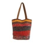 Ancient Wisdom Recycled Big Rug Bag - Shades of Pink - Image 3