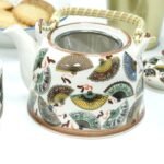 Ancient Wisdom Ceramic Herbal Teapot & 6 Matching Tea Cups – China Fans Design - Image 2