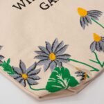 Agnes + Cat Wildflower Garden Design Cotton Tote Bag - Purple Flowers - Image 3