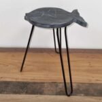Ancient Wisdom Greywash Albasia Wood Fish Stand - Image 3