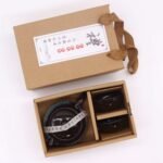 Ancient Wisdom Herbal Black Glaze Ceramic Teapot & Two Cups Set - Image 2