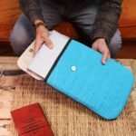 Ancient Wisdom Stonewash Cotton Laptop Padded Pouch - Terrific Turquoise - Image 2