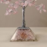 Ancient Wisdom Large Rose Quartz Gemstone Tree (320 Stones) On Orgonite Base - Image 2
