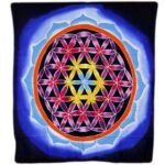 Ancient Wisdom Flower of Life & Love Bali Batik Wall Art