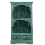 Ancient Wisdom Turquoise Wash Albasia Wood Bathroom Cabinet