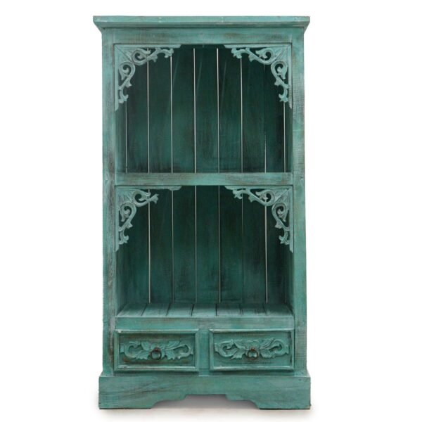 Ancient Wisdom Turquoise Wash Albasia Wood Bathroom Cabinet