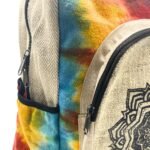 Ancient Wisdom Mandala Design Tie-Dye Hemp Large Backpack - Image 3