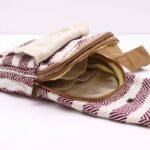 Ancient Wisdom Natural Cotton Body Cross Bag – Burgundy & White - Image 2