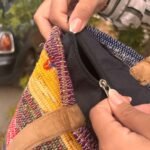 Ancient Wisdom Recycled Big Rug Bag - Shades of Pink - Image 2