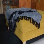Ancient Wisdom Boho Comfort Cotton Throw (125x150cm) – Charcoal - Image 2