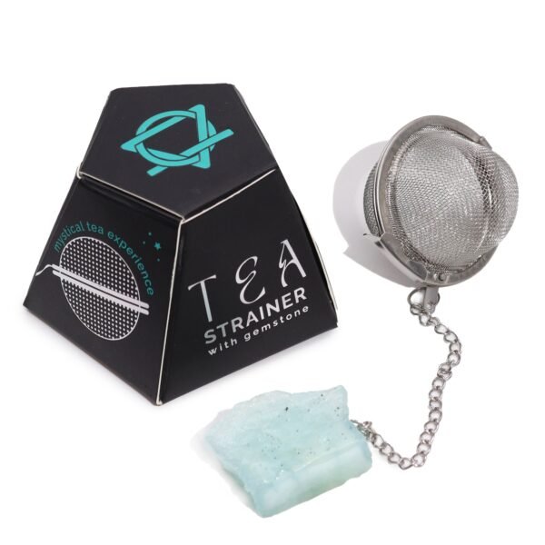 Ancient Wisdom Raw Crystal Gemstone Tea Strainer - Aquamarine