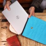 Ancient Wisdom Stonewash Cotton Laptop Padded Pouch - Terrific Turquoise - Image 3