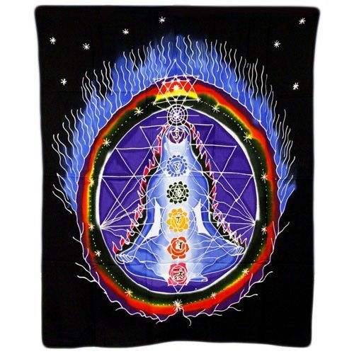 Ancient Wisdom Chakra Connections Bali Batik Wall Art