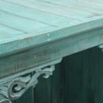 Ancient Wisdom Turquoise Wash Albasia Wood Bathroom Cabinet - Image 2