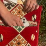 Ancient Wisdom Red Kilim Festival Messenger Bag - Image 6
