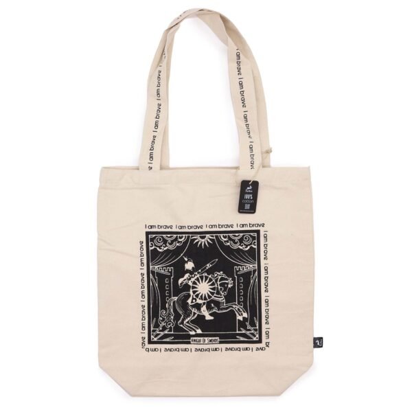 Hop Hare Cotton Canvas Tote Bag - I Am Brave