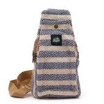 Ancient Wisdom Natural Cotton Body Cross Bag – Tan & Navy
