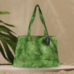 Ancient Wisdom Forest Green Stonewash Effect Cotton Canvas Handy Bag - Image 2