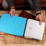 Ancient Wisdom Stonewash Cotton Laptop Padded Pouch - Terrific Turquoise - Image 4