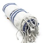 Ancient Wisdom Hamman Spa Towel (90x170cm) – Ocean Blue - Image 3