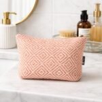 Ancient Wisdom Nomad Sari Indian Jacquard Toiletry Bag – Coral Maze - Image 4