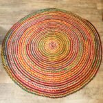 Ancient Wisdom Handmade Round Jute & Recycled Cotton Rug – 150cm