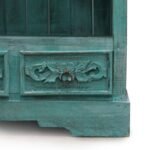 Ancient Wisdom Turquoise Wash Albasia Wood Bathroom Cabinet - Image 3
