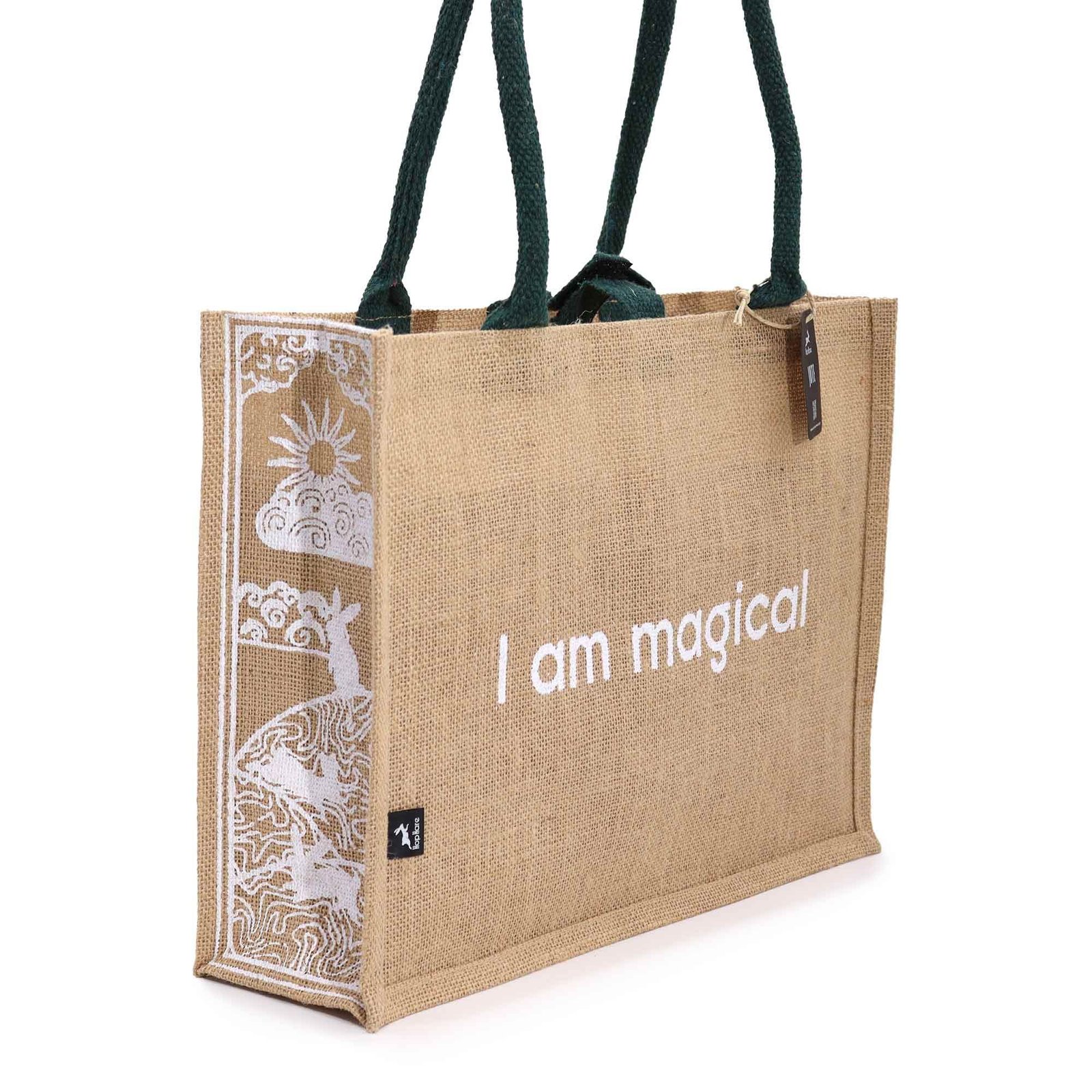 bG9jYWw6Ly9tZWRpYS9IUC9BQy82MFIzMEMxRzZXUzNBQ0hQLzcwNGMyMGJkLmpwZWc.jpg Hop Hare Jute Big Bag - I Am Magical - Image 1