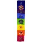 Ancient Wisdom Handcrafted Chakra Rainbow Drop Banner Batik Wall Hanging