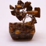 Ancient Wisdom Mini Tigereye Gemstone Tree (15 Stones) On Orgonite Base - Image 3