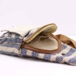 Ancient Wisdom Natural Cotton Body Cross Bag – Tan & Navy - Image 3