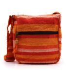 Nomad Sari Large Nepal Sling Bag with Adjustable Strap – Sunrise Orange