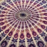 Ancient Wisdom Small Mandala Roundy Wall Art Spread (130cm) – Peacock Purples - Image 2