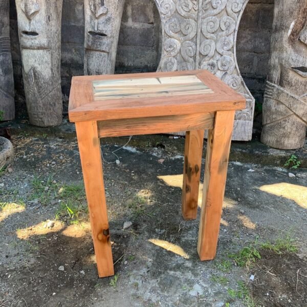 Ancient Wisdom Tall Handcrafted Recycled Wood Display Stand / Table