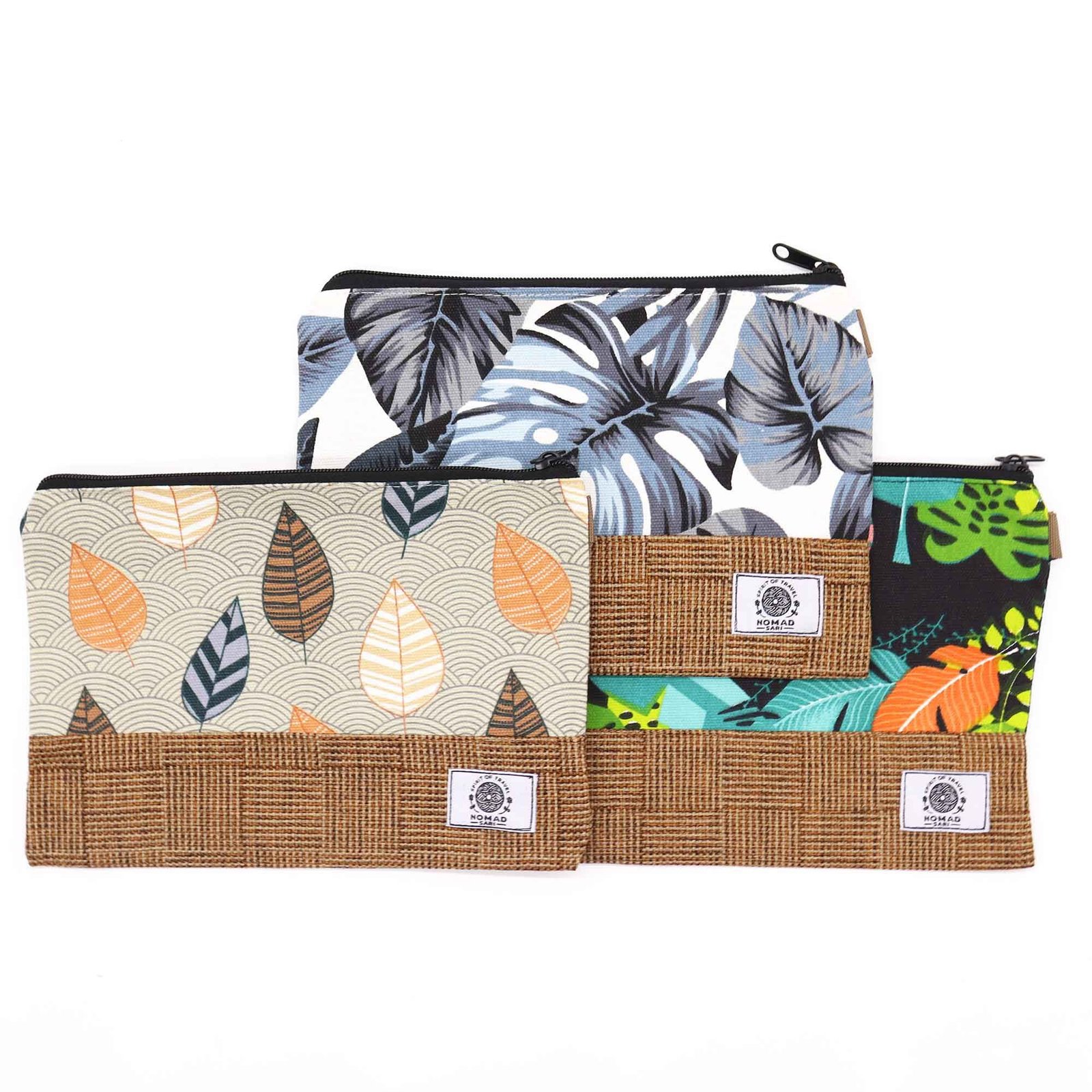 bG9jYWw6Ly9tZWRpYS9IUi82Qy82MFIzMEMxRzZXVEs2Q0hSL2QzM2JmNzNmLmpwZWc.jpg Nomad Sari Large Luxury Tropical Pouches (Assorted Designs) - Image 1
