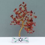 Ancient Wisdom Red Jasper Gemstone Tree (160 Stones) On Gemstone Rock Base - Image 3
