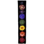 Ancient Wisdom Handcrafted Chakra Midnight Drop Banner Batik Wall Hanging