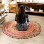 Ancient Wisdom Handmade Round Jute & Recycled Cotton Rug – 150cm - Image 6