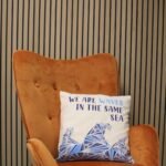 Ancient Wisdom Set of 3 ‘We Are Waves’ Printed Cotton Cushion Covers – Grey, Blue & Natural - Image 11