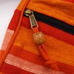 Nomad Sari Large Nepal Sling Bag with Adjustable Strap – Sunrise Orange - Image 2