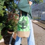 Ancient Wisdom Green Stonewash Tree of Life All Natural Backpack - Image 4