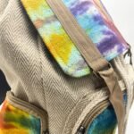Ancient Wisdom Tie-Dye Hemp Large Square Backpack - Image 2
