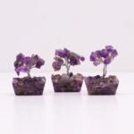 Ancient Wisdom Mini Amethyst Gemstone Tree (15 Stones) On Orgonite Base - Image 5
