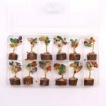 Ancient Wisdom Mini Multi Stones Gemstone Tree (15 Stones) On Wooden Base - Image 6