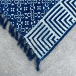 Ancient Wisdom Handmade Cotton Indigo Throw (170x120cm) – Kasba Tiles - Image 3