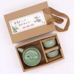 Ancient Wisdom Herbal Jade Ceramic Teapot & Two Cups Set - Image 2
