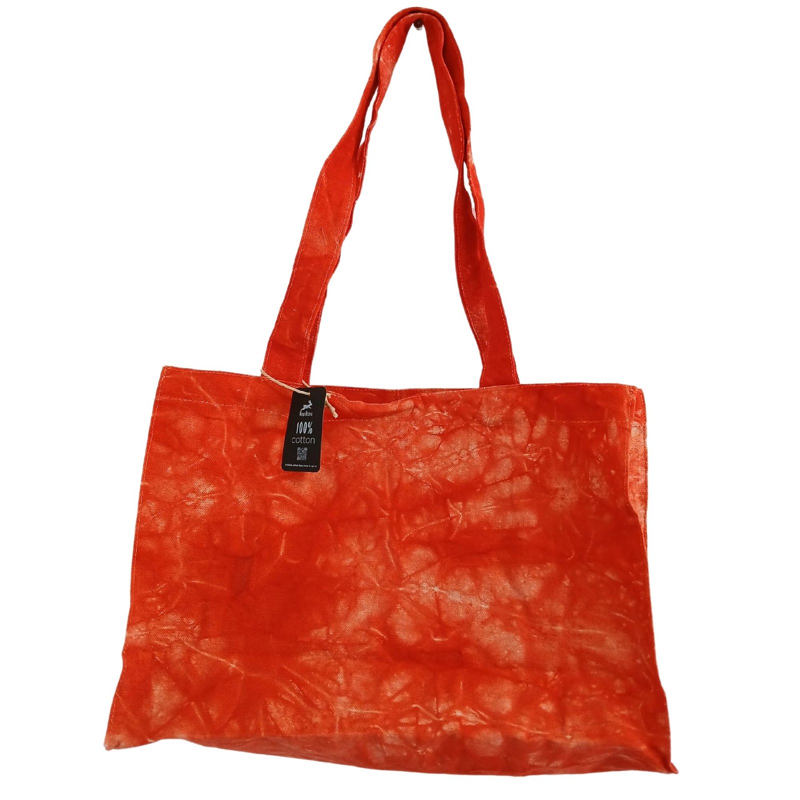 bG9jYWw6Ly9tZWRpYS9IUy9HRC82MFIzMEMxRzZXVDNHREhTLzc4Njc5MWU1LmpwZWc.jpg Ancient Wisdom Desert Orange Stonewash Effect Cotton Canvas Handy Bag - Image 1