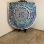 Small Mandala Roundie Cotton Art (130cm) - Classic Blue - Image 2