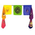 Ancient Wisdom 7 Flags Chakra Batik Wall Art