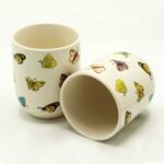 Ancient Wisdom Set of 6 Ceramic Herbal Tea Cups – Butterflies Design - Image 2